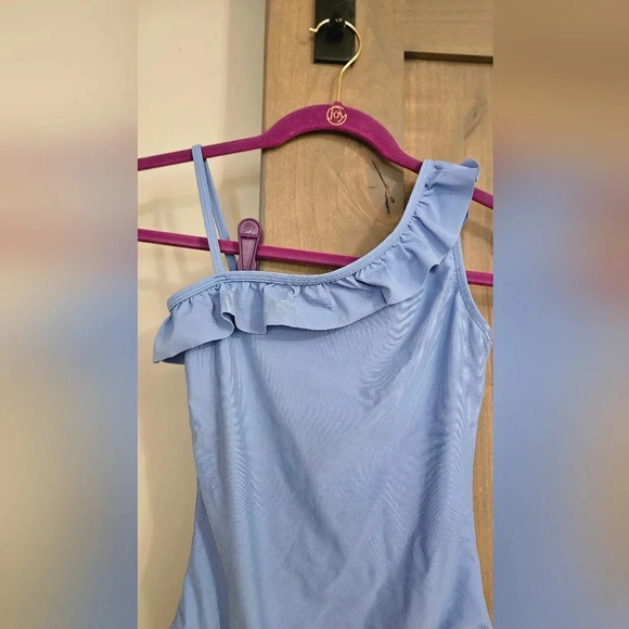 GAP Kids Kids Asymmetric One-Piece Swimsuit in Blue. Size L(10=12) - Picture 4 of 5